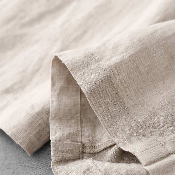 Pantalones casuales de Buddha Stones con cintura alta, volantes y cordón ajustable para mujer, con bolsillos y pernera ancha. - image 8