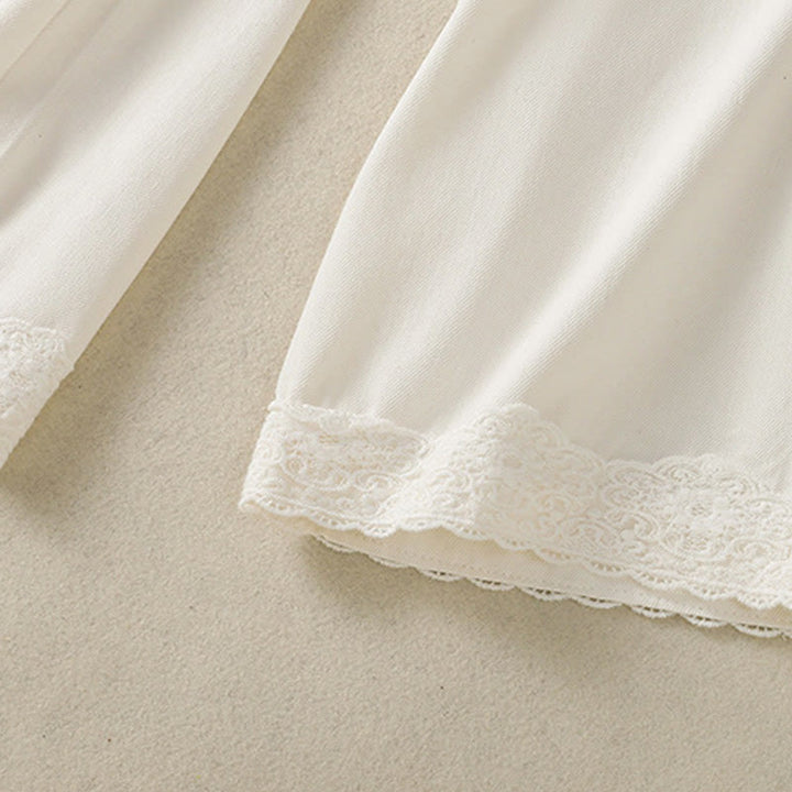 Pantalones casuales de encaje con diseño de patchwork de Buddha Stones para mujer, cintura alta, pierna ancha, largo hasta el tobillo, con bolsillos y cremallera. - image 6