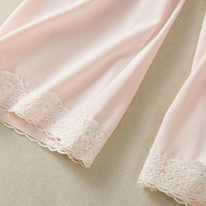 Pantalones casuales de encaje con diseño de patchwork de Buddha Stones para mujer, cintura alta, pierna ancha, largo hasta el tobillo, con bolsillos y cremallera. - image 16