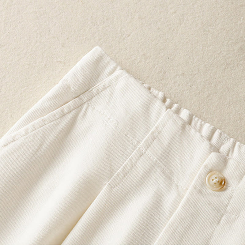 Pantalones casuales de encaje con diseño de patchwork de Buddha Stones para mujer, cintura alta, pierna ancha, largo hasta el tobillo, con bolsillos y cremallera. - image 4