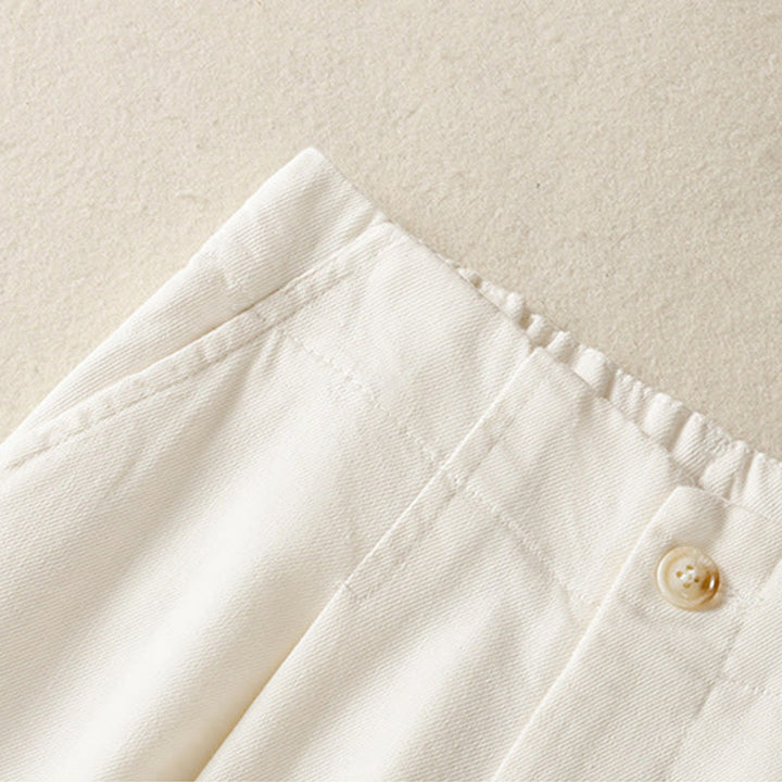 Pantalones casuales de encaje con diseño de patchwork de Buddha Stones para mujer, cintura alta, pierna ancha, largo hasta el tobillo, con bolsillos y cremallera. - image 4