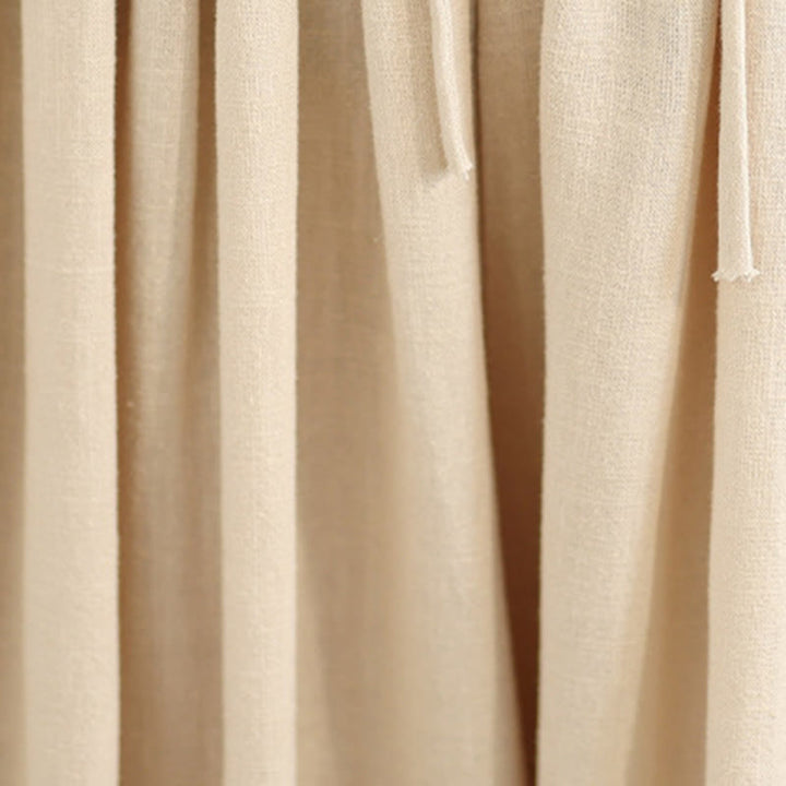 Pantalones de algodón de pierna ancha con bolsillos para mujer, diseño de patchwork, con dobladillo de encaje bordado y Buddha Stones - image 6