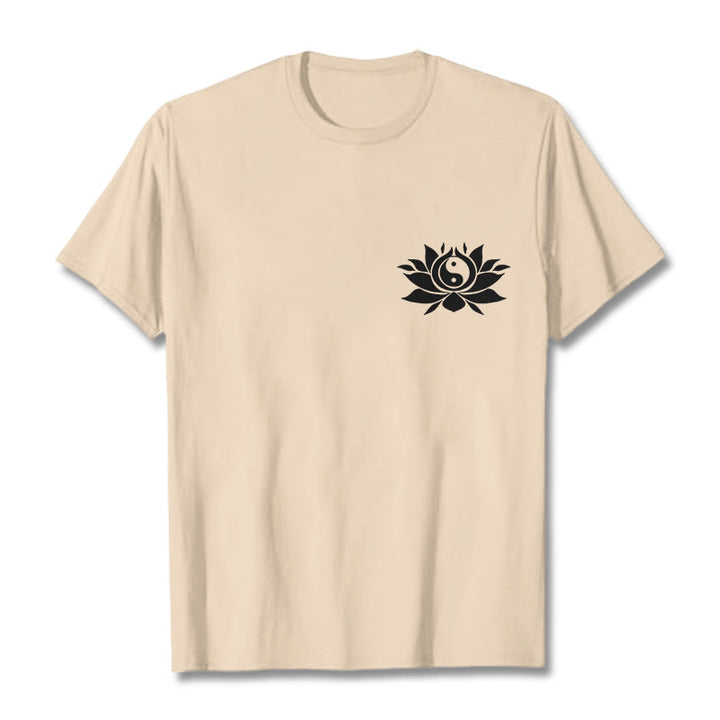 Camiseta con diseño de flor de loto y yang con Buddha Stones - Sopa de mariscos - 2XL - image 13
