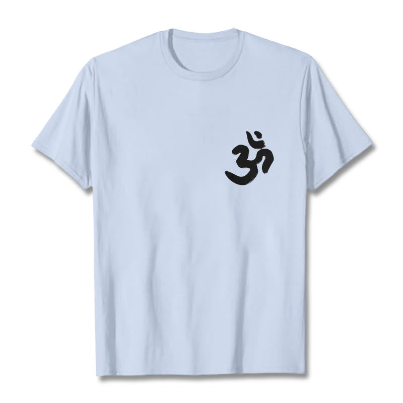 Camiseta sánscrita con el símbolo Om de Buddha Stones - Cian claro - 2XL - image 13