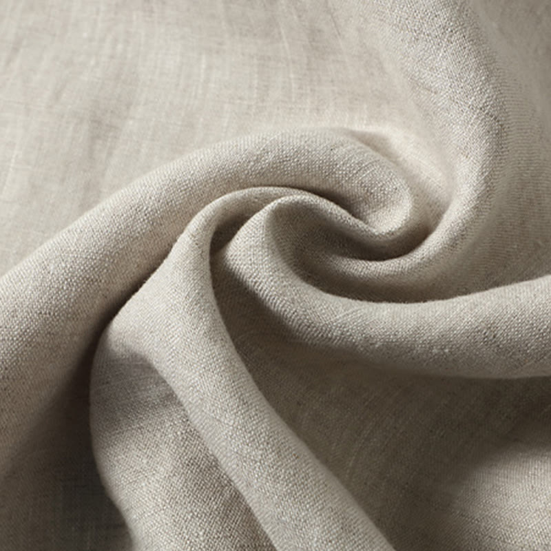 Chaleco de lino sin mangas para hombre con diseño de abertura lateral de color liso de verano Buddha Stones - image 5