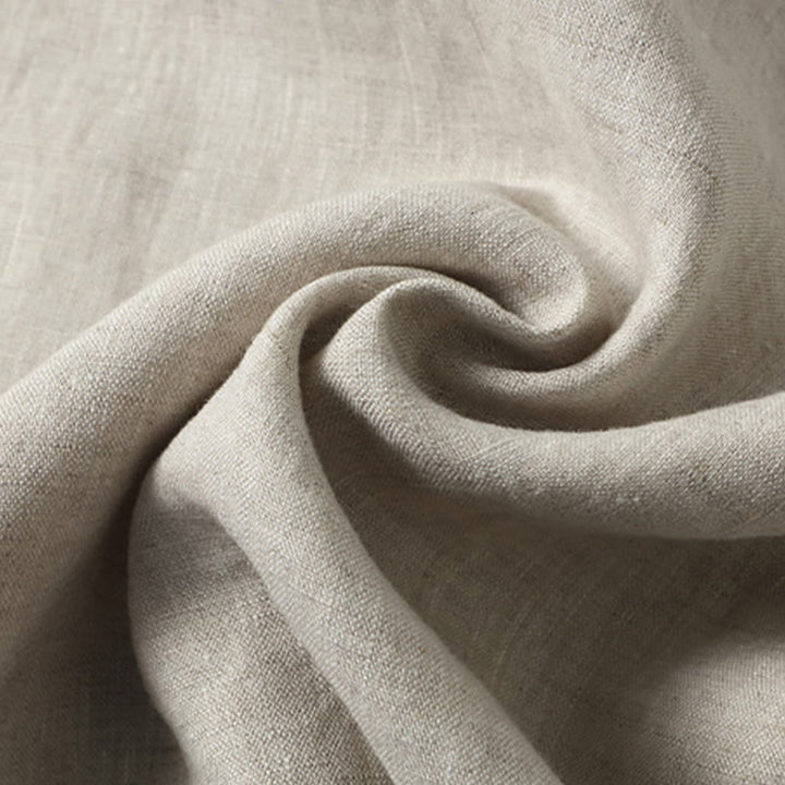 Chaleco de lino sin mangas para hombre con diseño de abertura lateral de color liso de verano Buddha Stones - image 5