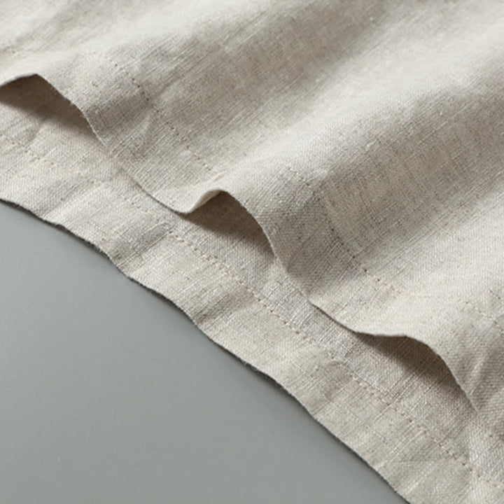 Chaleco de lino sin mangas para hombre con diseño de abertura lateral de color liso de verano Buddha Stones - image 7