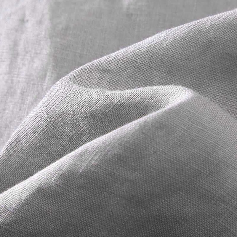 Camisa de lino de manga corta para hombre, diseño sencillo, con cuello redondo y bolsillo, con Buddha Stones - image 6