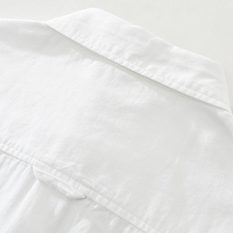 Camisa de algodón de manga corta para hombre con diseño artístico simple y bordado de bambú y Buddha Stones - image 11