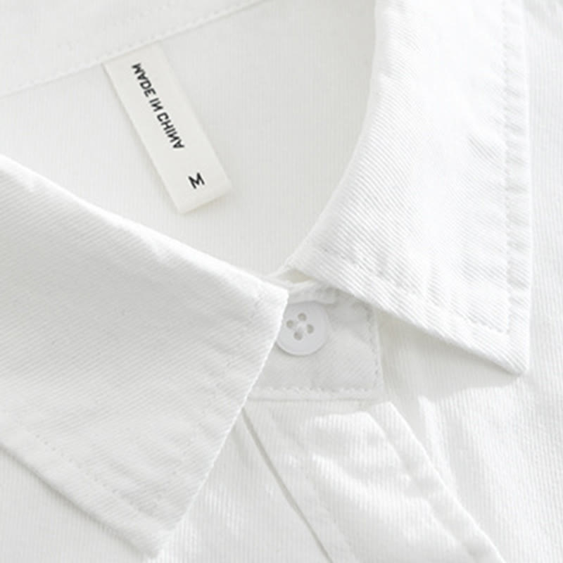 Camisa de algodón de manga corta para hombre con diseño artístico simple y bordado de bambú y Buddha Stones - image 3