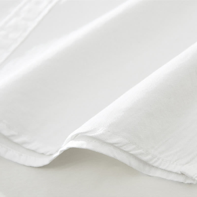 Camisa de algodón de manga corta para hombre con diseño artístico simple y bordado de bambú y Buddha Stones - image 8