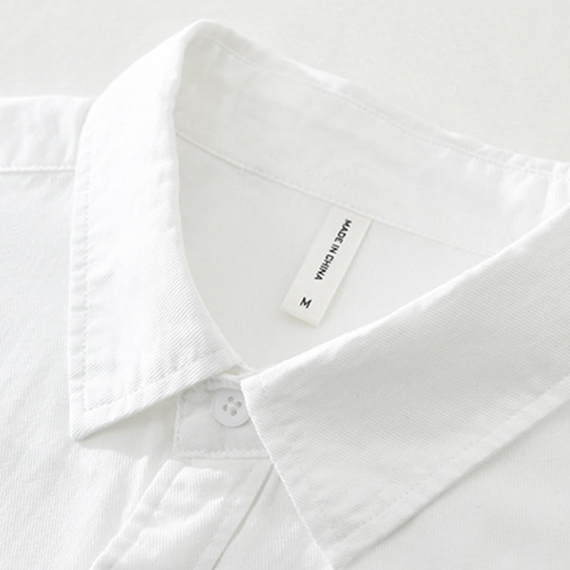 Camisa de algodón de manga corta para hombre con diseño artístico simple y bordado de bambú y Buddha Stones - image 4