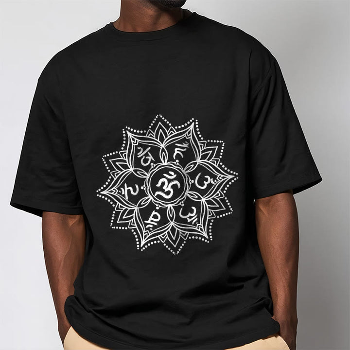 Camiseta con Buddha Stones, Mandala, flor, Om Mani Padme Hum, Mantra sánscrito - image 7