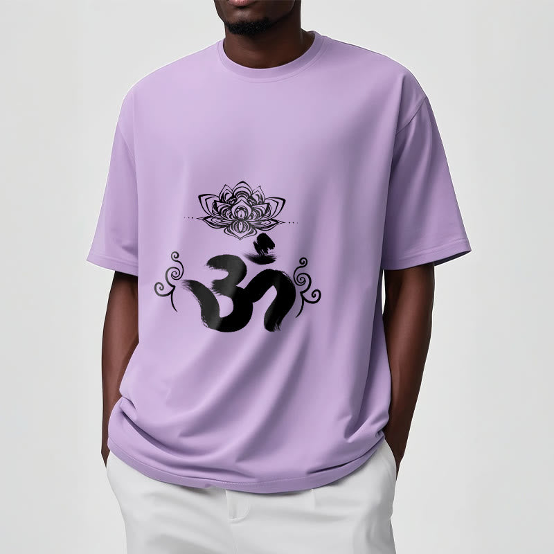 Camiseta floral sánscrita con símbolo Om de Buddha Stones - image 17