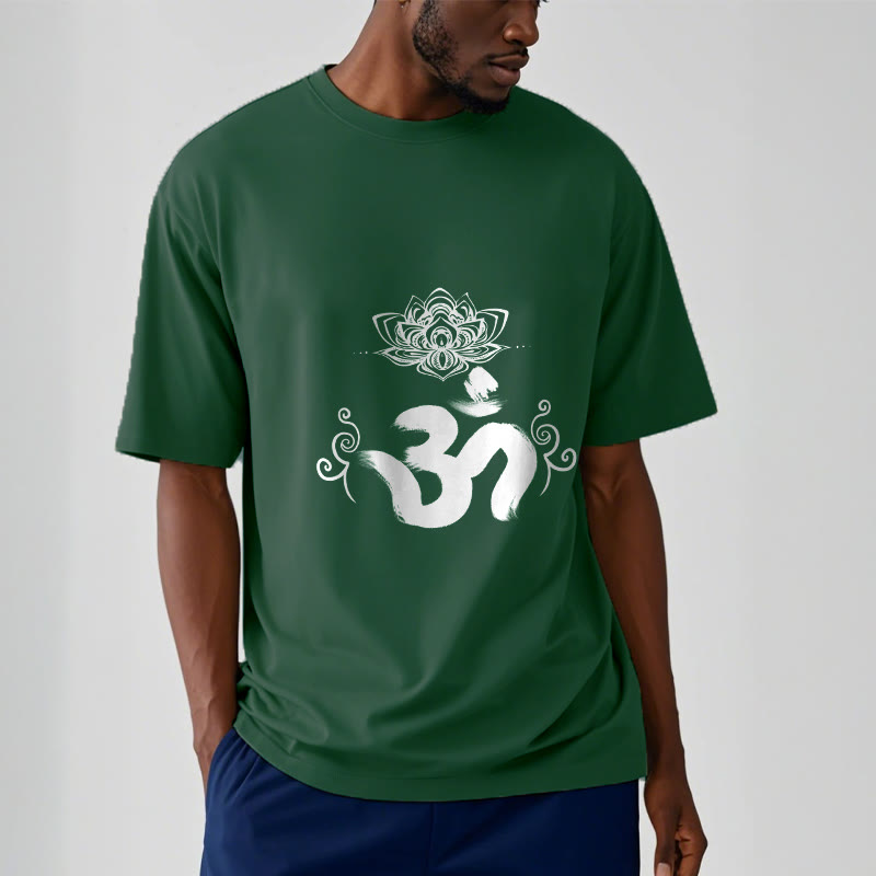 Camiseta floral sánscrita con símbolo Om de Buddha Stones - image 5