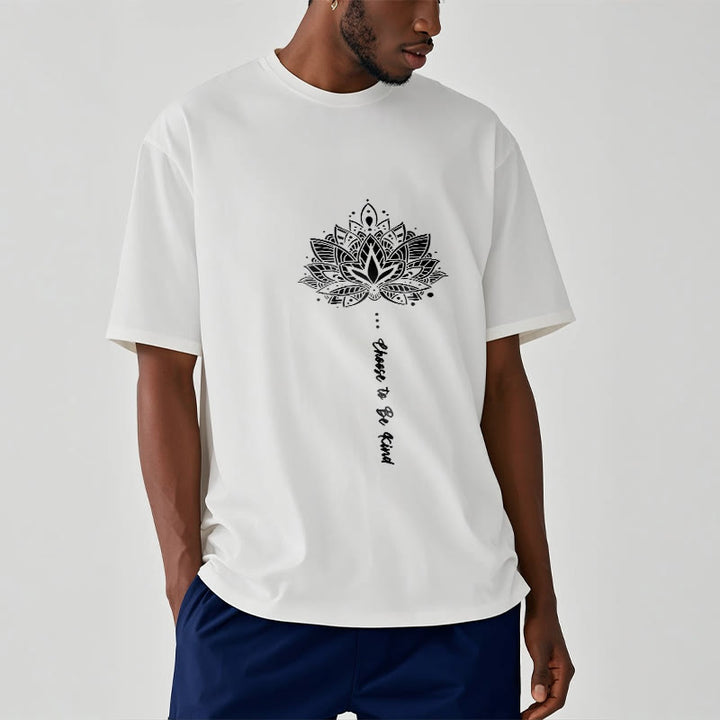 Camiseta con flores geométricas "Elegir ser amable" de Buddha Stones - image 8