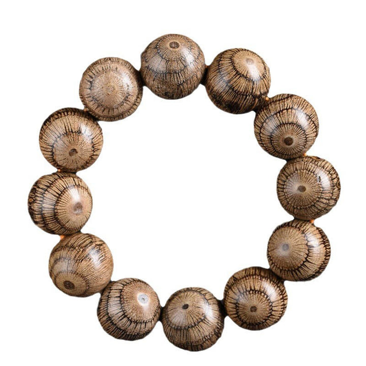 Pulsera protectora de cuentas de madera de gnetum con Buddha Stones - image 7