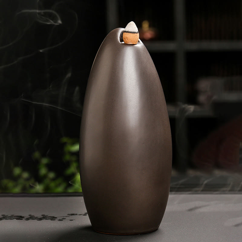 Fuente de humo de reflujo de cerámica con mano de Buda, escaleras, montañas y Buddha Stones de Buda, quemador de incienso decorativo para meditación - image 3