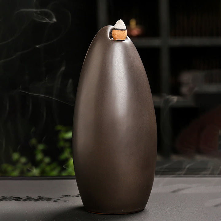 Fuente de humo de reflujo de cerámica con mano de Buda, escaleras, montañas y Buddha Stones de Buda, quemador de incienso decorativo para meditación - image 3