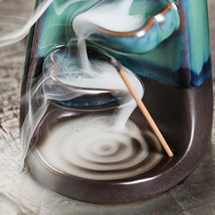 Quemador de incienso curativo con fuente de humo de cerámica con reflujo de amor y Buddha Stones para pareja de enamorados. - image 10