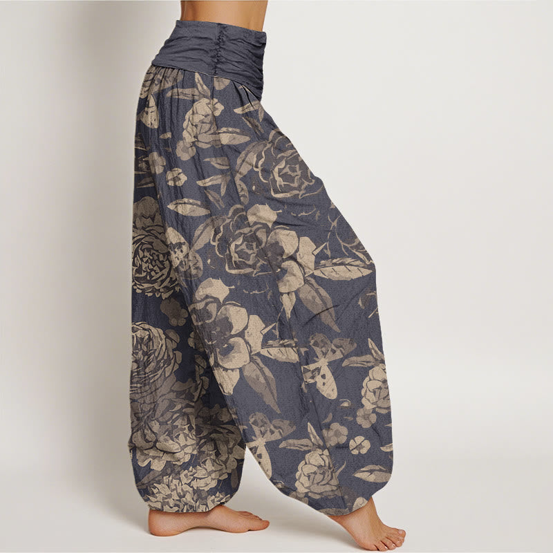 Pantalones bombachos de cintura elástica para mujer, de algodón, estilo casual, con estampado de Buddha Stones. - image 1