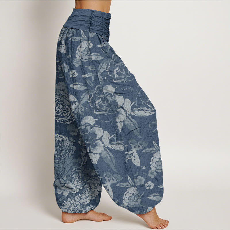 Pantalones bombachos de cintura elástica para mujer, de algodón, estilo casual, con estampado de Buddha Stones. - image 8