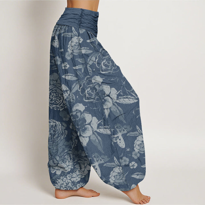 Pantalones bombachos de cintura elástica para mujer, de algodón, estilo casual, con estampado de Buddha Stones. - image 8