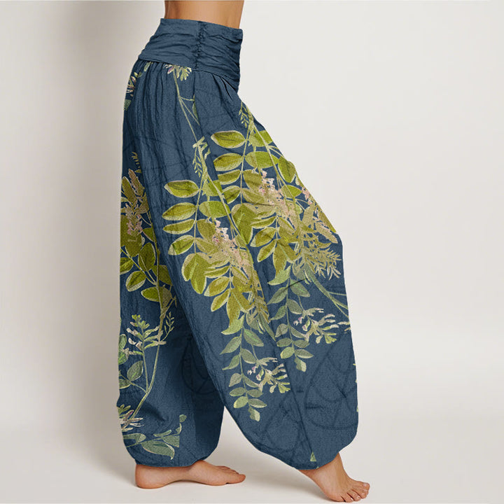 Pantalones harén con cintura elástica para mujer con Buddha Stones - image 10