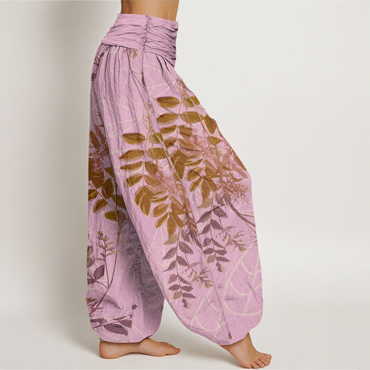 Pantalones harén con cintura elástica para mujer con Buddha Stones - image 7