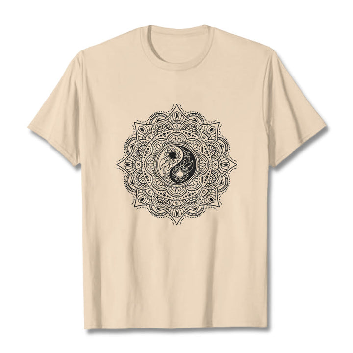 Camiseta con estampado de símbolo YinYang y mandala de Buddha Stones - Sopa de mariscos - 2XL - image 11