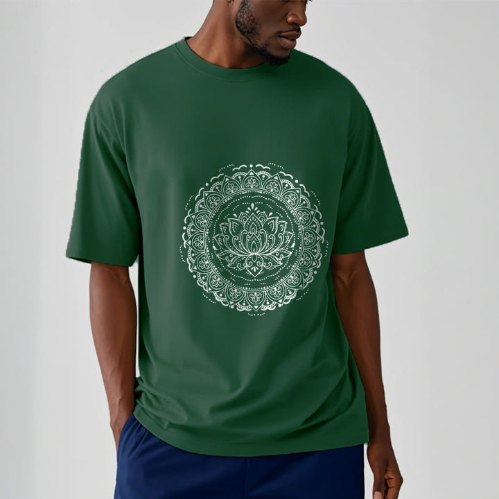 Camiseta con estampado de flor de loto y mandala de Buddha Stones - image 12