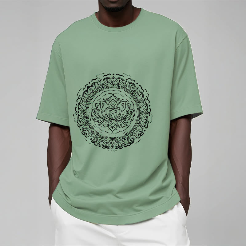 Camiseta con estampado de flor de loto y mandala de Buddha Stones - image 16