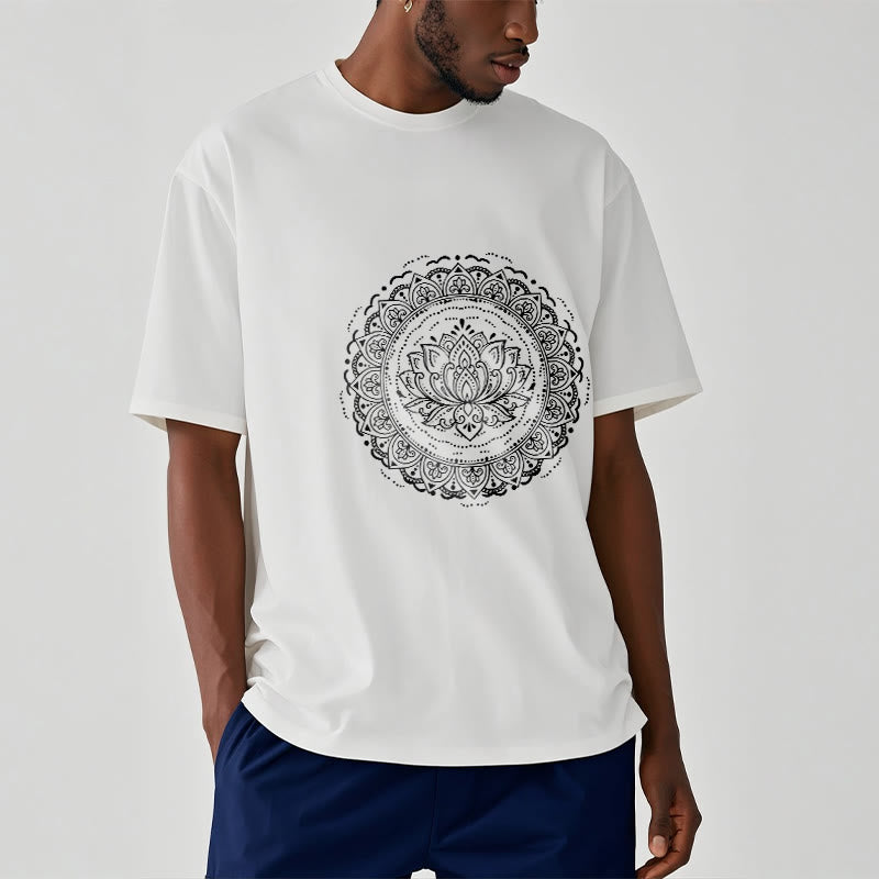 Camiseta con estampado de flor de loto y mandala de Buddha Stones - image 2