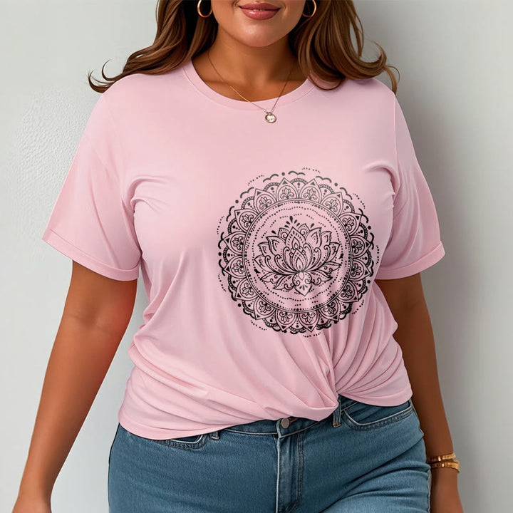 Camiseta con estampado de flor de loto y mandala de Buddha Stones - image 13
