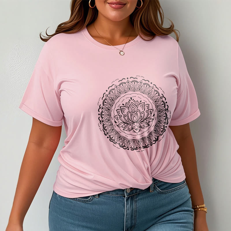 Camiseta con estampado de flor de loto y mandala de Buddha Stones - image 14