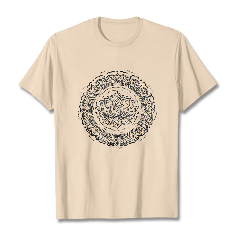 Camiseta con estampado de flor de loto y mandala de Buddha Stones - Sopa de mariscos - 2XL - image 9