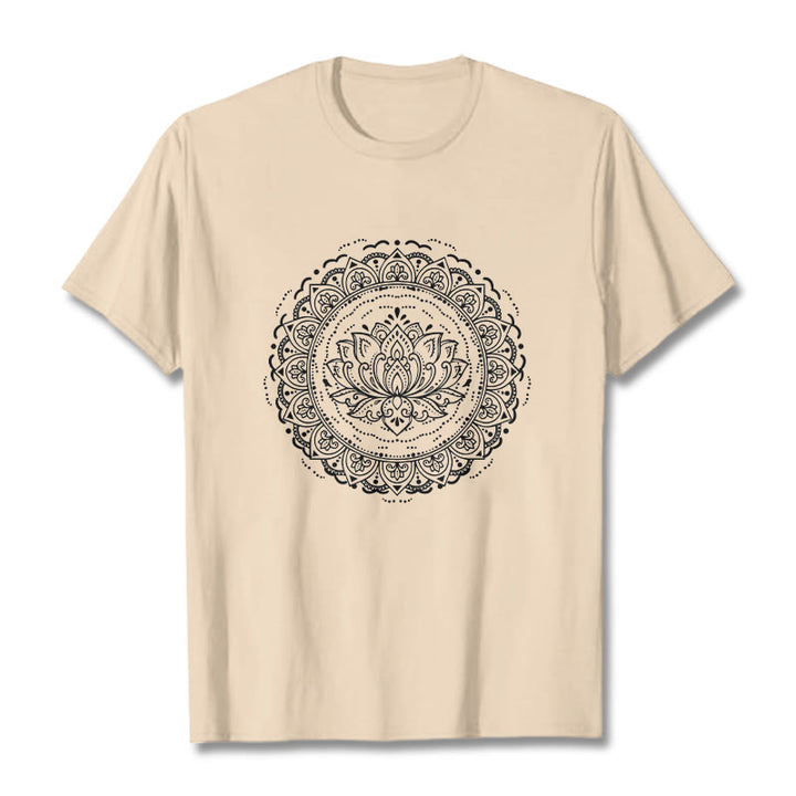 Camiseta con estampado de flor de loto y mandala de Buddha Stones - Sopa de mariscos - 2XL - image 9