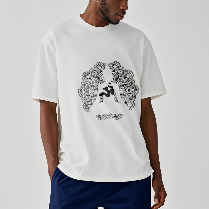 Camiseta con estampado de símbolo Om y mandala de colores puros con Buddha Stones - image 6