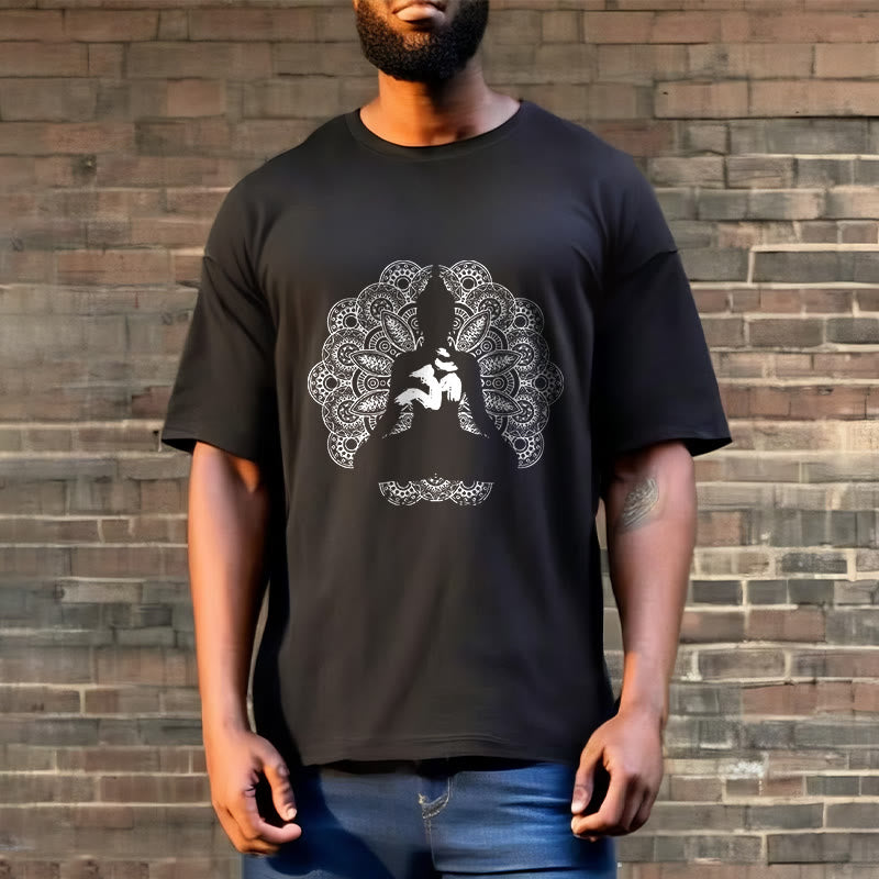 Camiseta con estampado de símbolo Om y mandala de colores puros con Buddha Stones - image 2