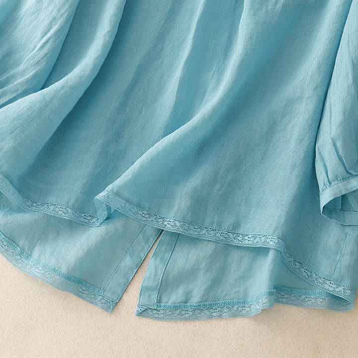 Camiseta informal de algodón y poliéster con cuello redondo para mujer con diseño de Buddha Stones - image 8