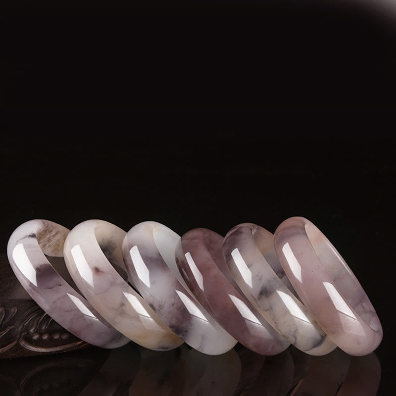 Brazalete de protección de la felicidad de jade púrpura con Buddha Stones - image 15