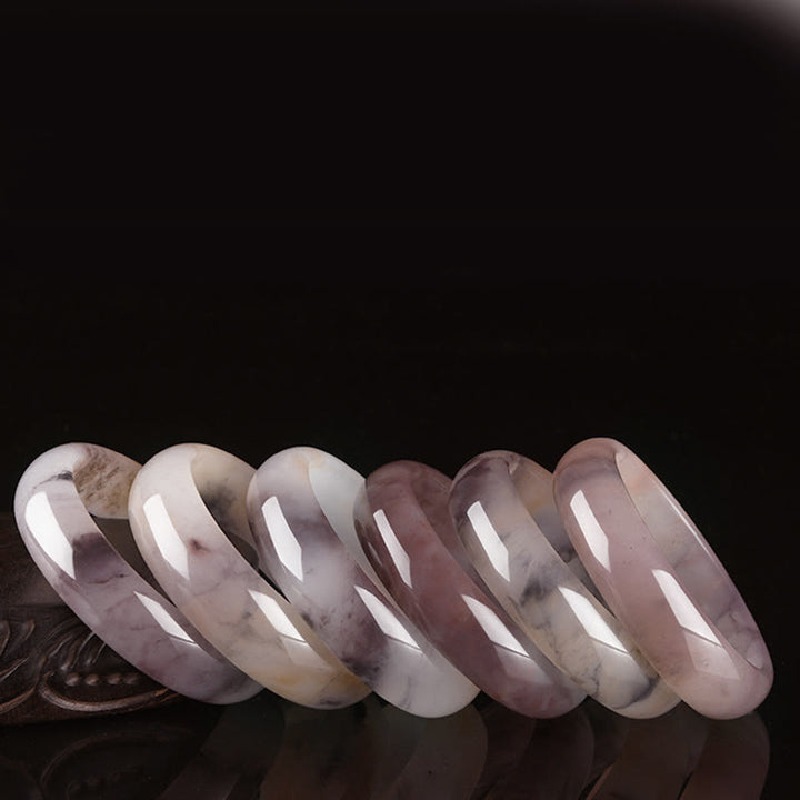 Brazalete de protección de la felicidad de jade púrpura con Buddha Stones - image 15