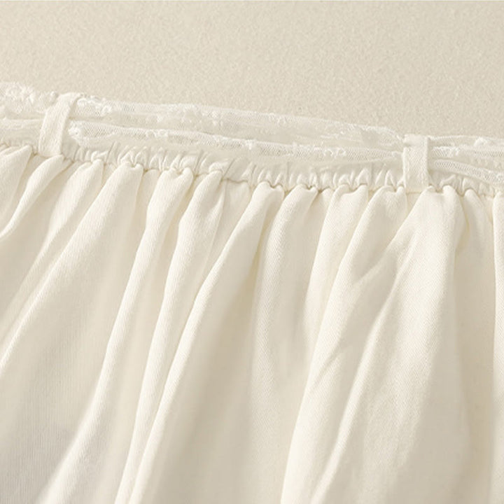 Pantalones de algodón de pierna ancha con bolsillos y cinturón de encaje de color liso para mujer de Buddha Stones Daily - image 9