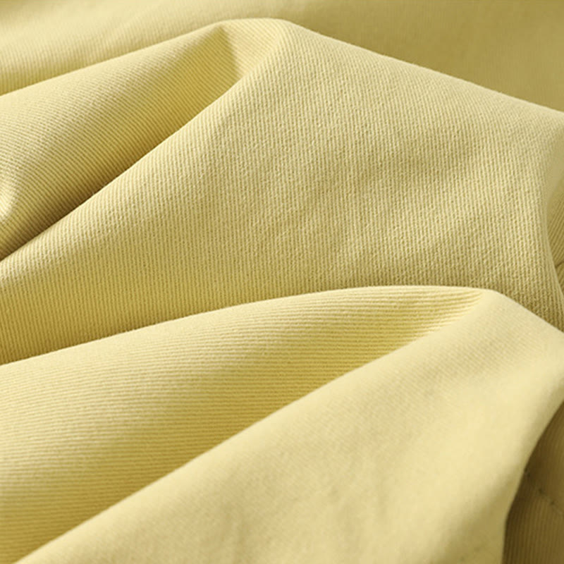 Pantalones de algodón de pierna ancha con bolsillos y cinturón de encaje de color liso para mujer de Buddha Stones Daily - image 25