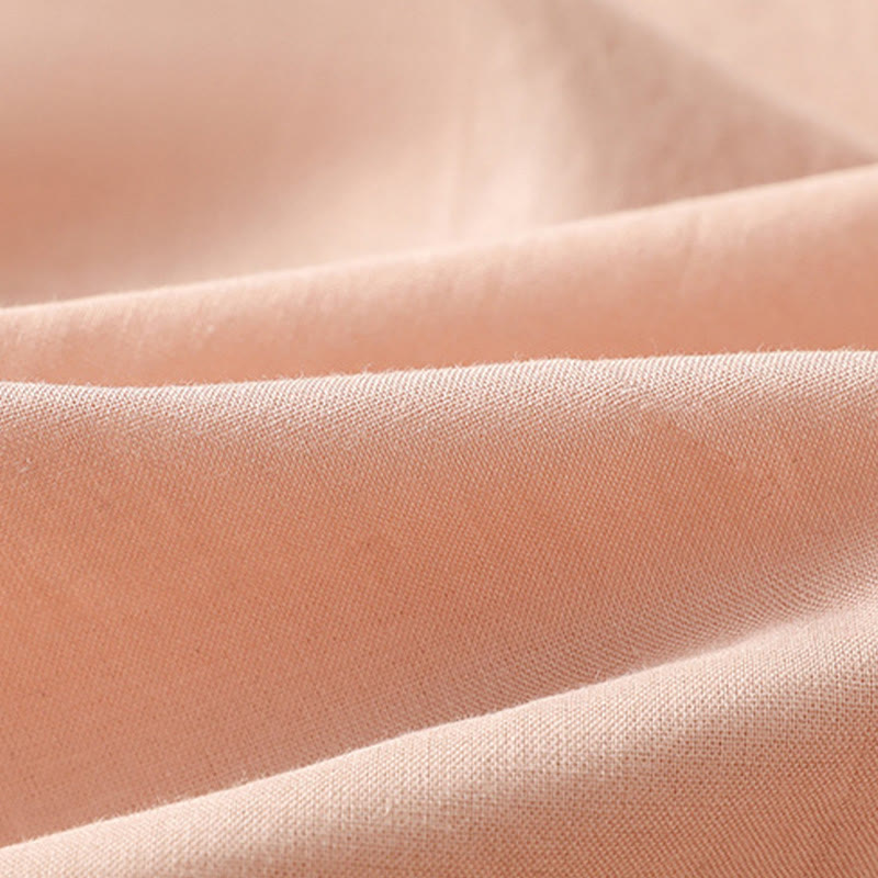 Camisa de algodón para mujer con mangas largas tipo farol y botones plisados ​​con bordado de Buddha Stones - image 17