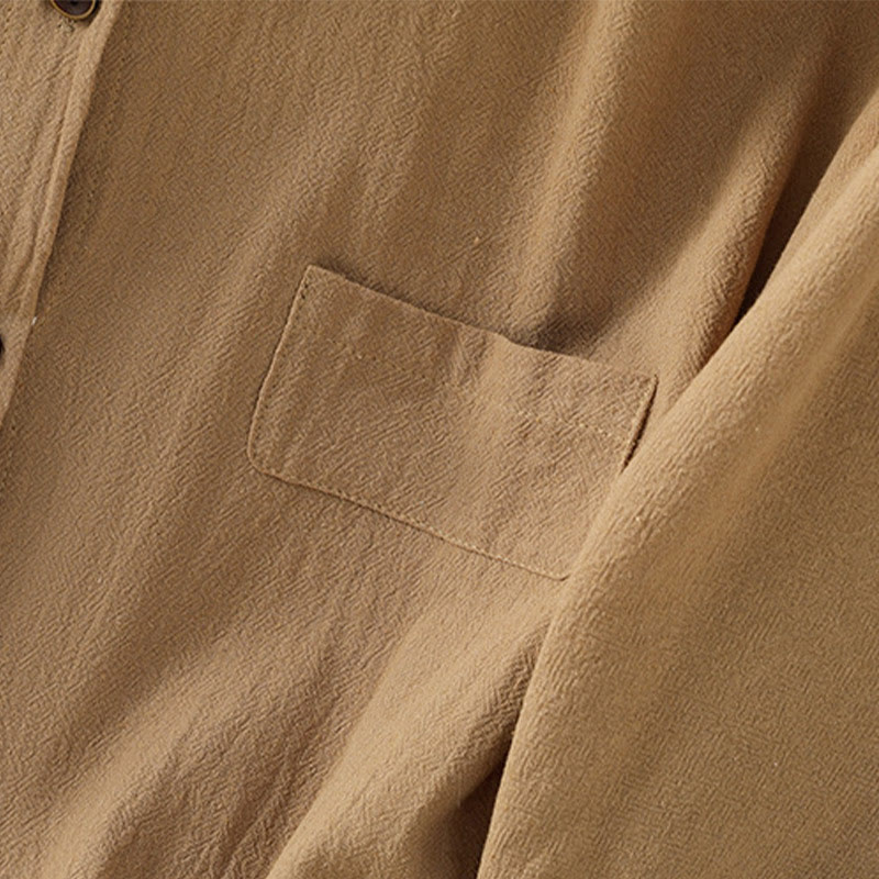 Camisa informal de lino y algodón para mujer, de manga corta, con botones y bolsillo , de Buddha Stones - image 30