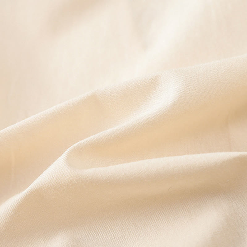 Camiseta de lino y algodón con bordado retro de Buddha Stones , con cordones, manga tres cuartos para mujer - image 7