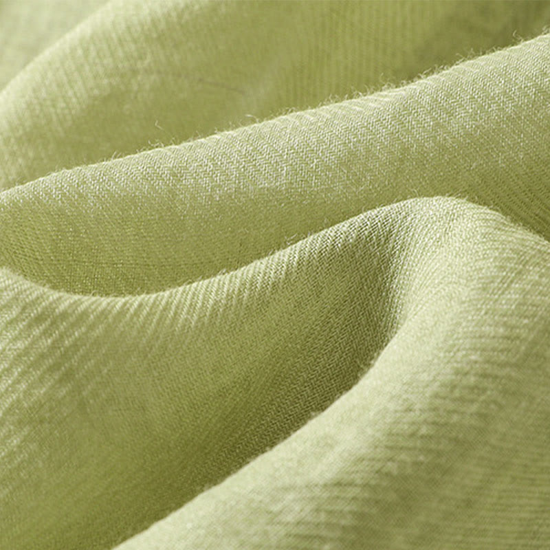 Camisa de lino y algodón para mujer, de manga tres cuartos, con bordado de Buddha Stones y botonadura sencilla - image 9