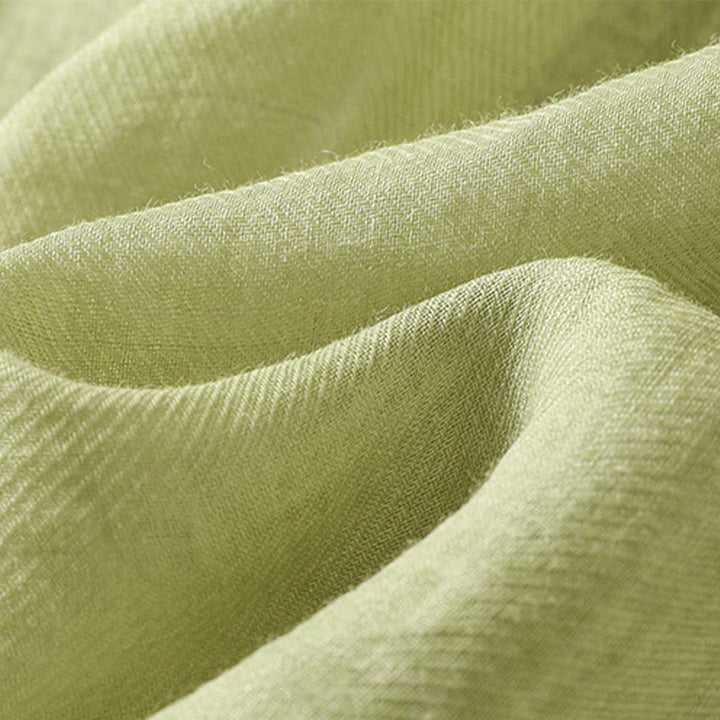 Camisa de lino y algodón para mujer, de manga tres cuartos, con bordado de Buddha Stones y botonadura sencilla - image 9