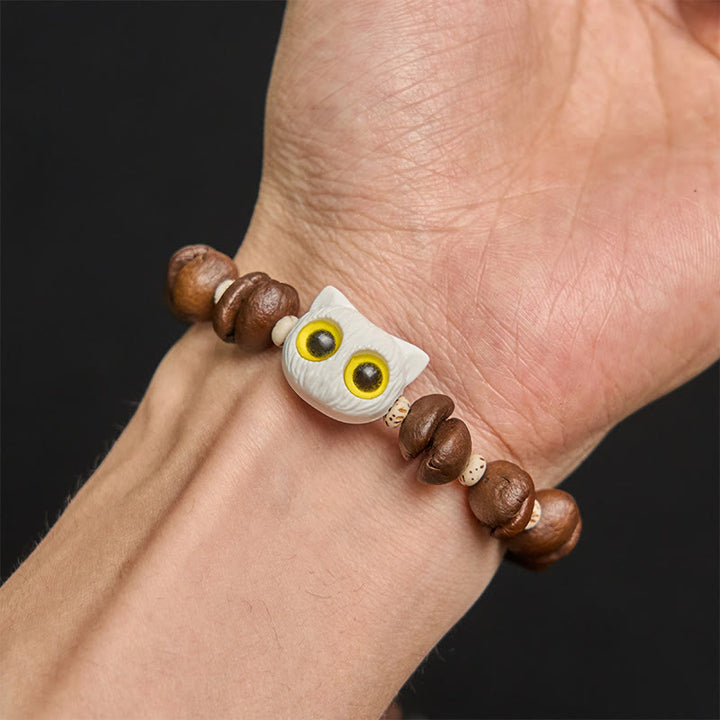 Pulsera de la paz con garra y semillas de bodhi, hecha a mano con granos de café naturales y Buddha Stones - image 13